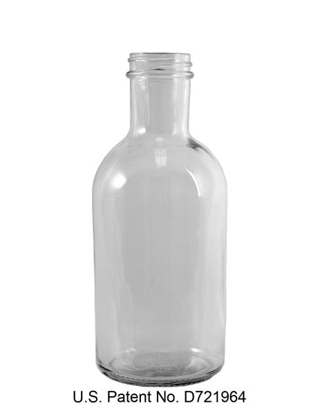 16 oz. Clear Glass Stout Bottle, 38mm 38-405, 12/cs