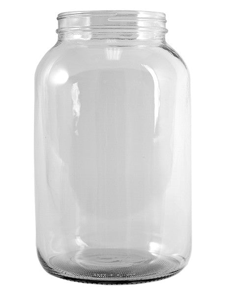 1-Gallon Clear Glass Large Jar Wide Mouth w/Airtight Metal Lid For Storing  2Pack